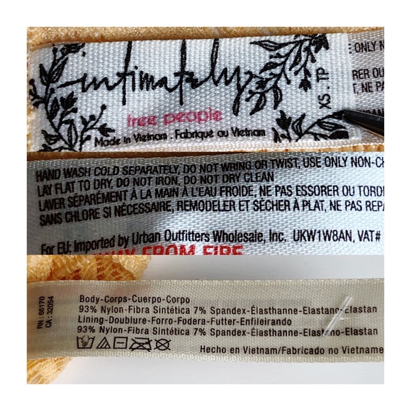 NWT FREE PEOPLE | Light Orange Galloon Racerback Lace Bralette XS - Picture 10 of 11